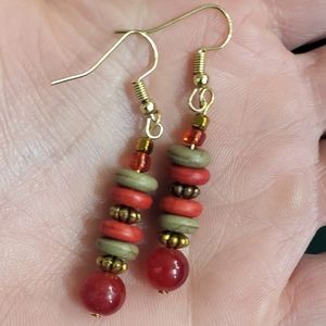 Handmade Beaded Dangle Earrings